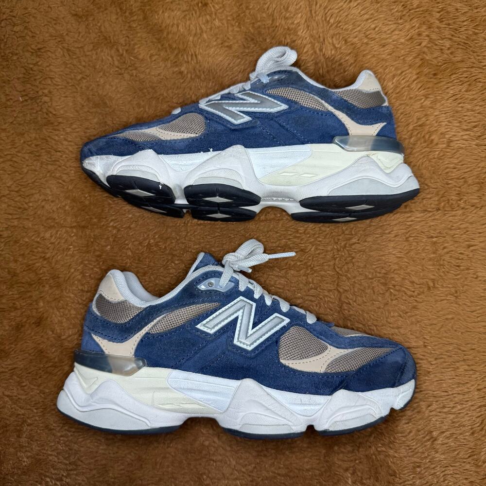 New Balance 9060 Kids Size 4 Blue Brown Sneakers GC9060BF Chunky - Picture 6 of 7